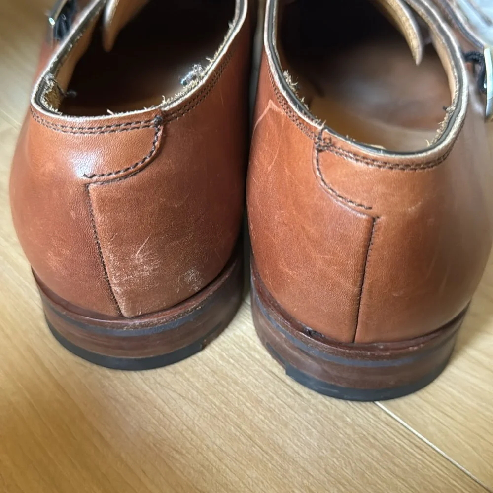 Alfred Sargent J. Crew Mahogany Double Monk Strap Shoes